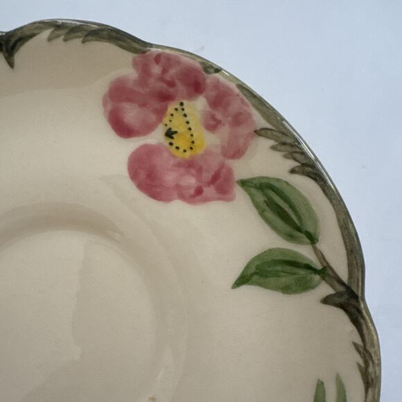 Vintage Franciscan Earthenware‎ Desert Rose Saucers Hand Painted USA Made SET 8 - Picture 6 of 9